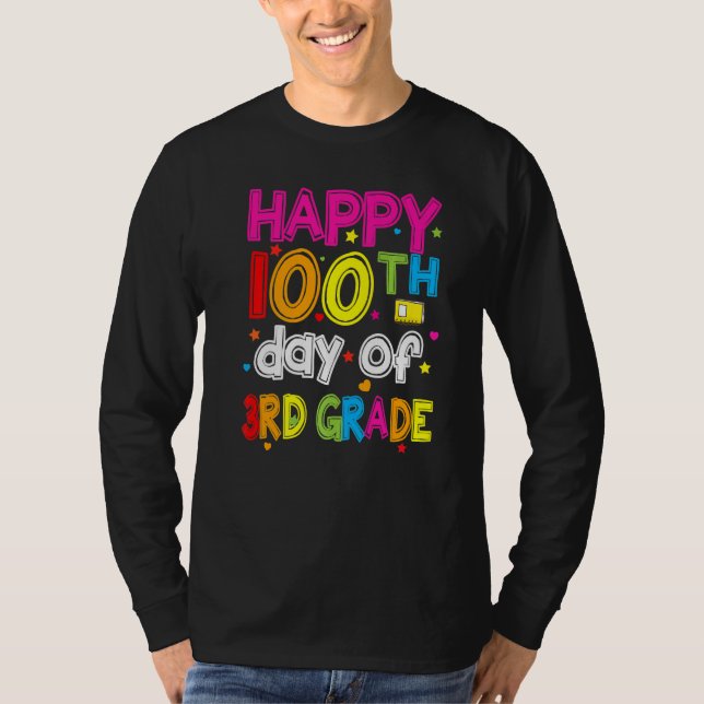 100 Days Smarter Third Grade 100th Day Of School 3 T-Shirt (Vorderseite)