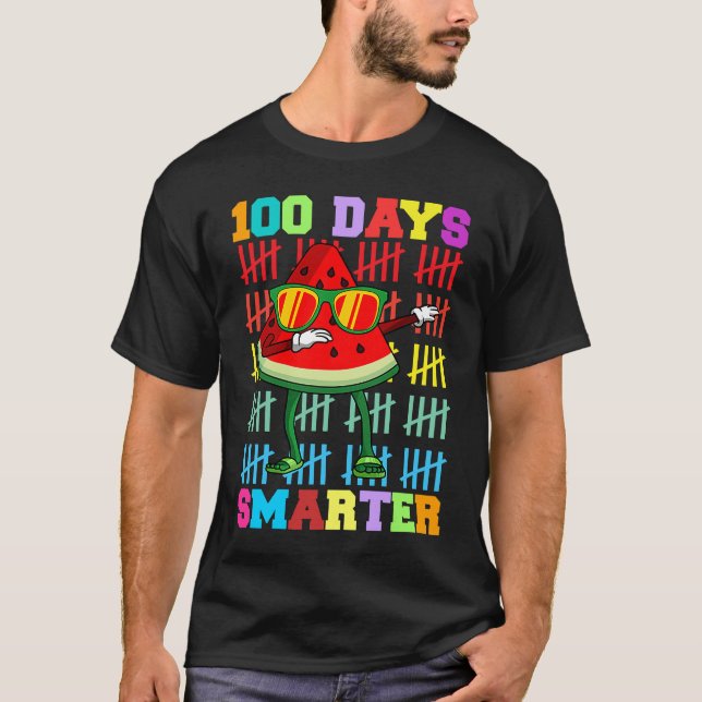 100 Days Smarter watermelon Teacher Kids T-Shirt (Vorderseite)