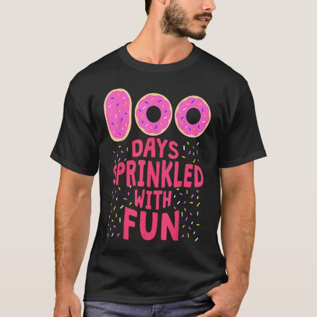 100 Days Sprinkled With Fun 100th Day Cute Donut G T-Shirt (Vorderseite)