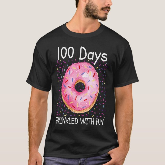 100 Days Sprinkled With Fun 100th Day of School 10 T-Shirt (Vorderseite)