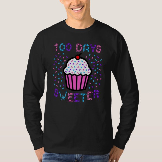 100 Days Sweeter 100 Sprinkles 100th Day of School T-Shirt (Vorderseite)