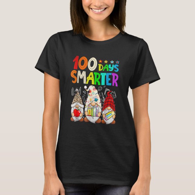 100 Days Y'all Gnomes Happy 100th Day Of School Sm T-Shirt (Vorderseite)