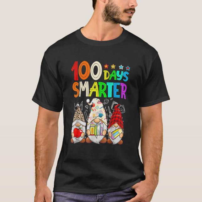 100 Days Y'all Gnomes Happy 100th Day Of School Sm T-Shirt (Vorderseite)