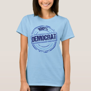 100% Demokrat Politisch T-Shirt