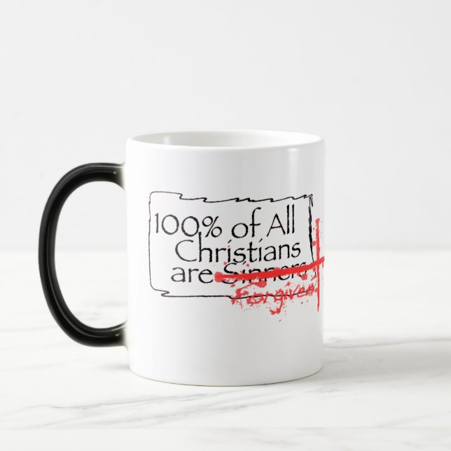 100% der Christen Verwandlungstasse (Links)