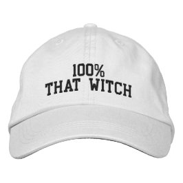 100 % der Hexe Bestickte Baseballkappe