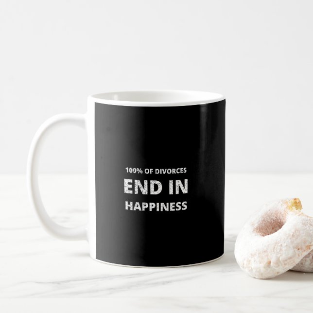 100 % der Scheidungen enden im glücklichen Zusamme Kaffeetasse (Mit Donut)
