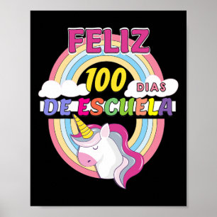 100 Dias de Escuela 100 Tage Schule Poster