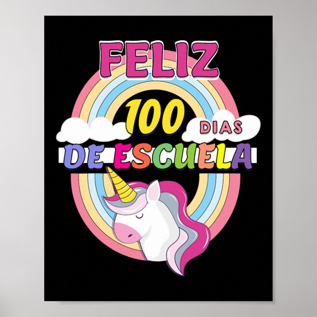 100 Dias de Escuela 100 Tage Schule Poster (Vorne)