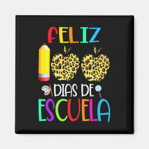100 Dias de Escuela T-Shirt Spanisch 100 Tage Schu Magnet