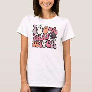 100 % dieser Hexe Retro   Fun Halloween Hexe T-Shirt