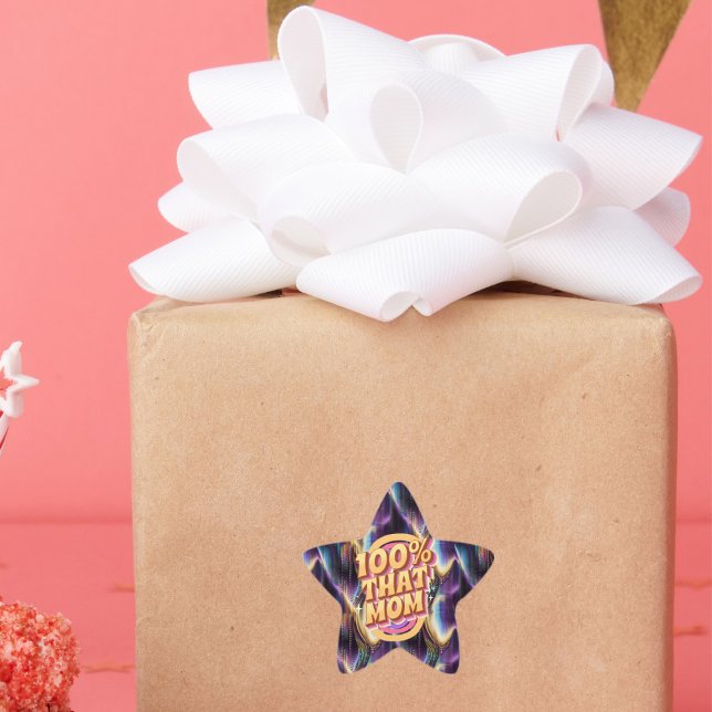 100 % dieser Mama Abstraktes Muster Stern-Aufkleber (Von Creator hochgeladen)