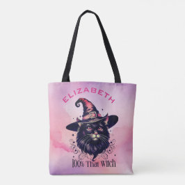 100% DIESER WITCH - Schwarze Katze mit Hexenhut