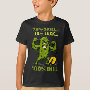 100% Dill Pickleball Wortwitz lustiger muskulöser T-Shirt