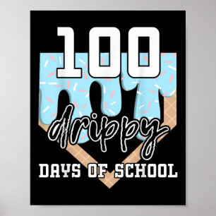 100 Disketten-Tage Baseballeis 100. Poster