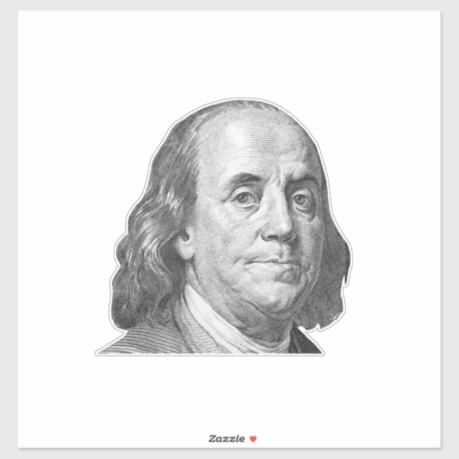 100 Dollar, Benjamin Franklin Aufkleber (Blatt)
