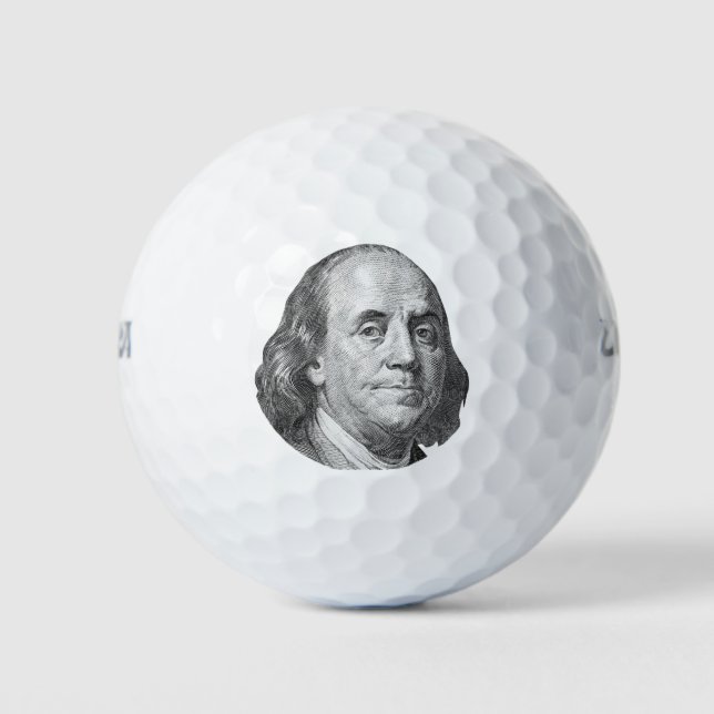 100 Dollar, Benjamin Franklin Golfball (Vorderseite)