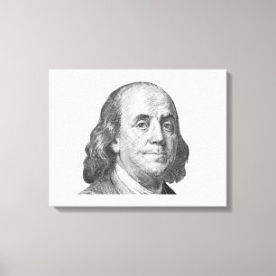 100 Dollar, Benjamin Franklin Leinwanddruck