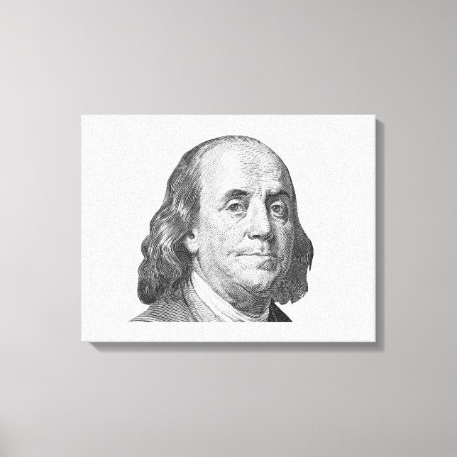 100 Dollar, Benjamin Franklin Leinwanddruck (Vorderseite)