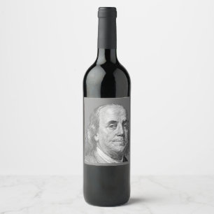 100 Dollar, Benjamin Franklin Weinetikett