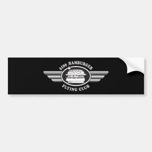 100 Dollar-Hamburger - Fliegen-Verein Autoaufkleber