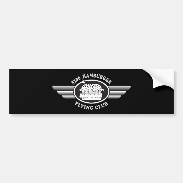 100 Dollar-Hamburger - Fliegen-Verein Autoaufkleber (Vorne)