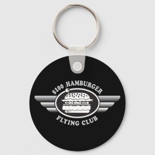 100 Dollar-Hamburger - Fliegen-Verein Schlüsselanhänger