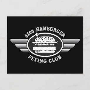 100 Dollar Hamburger - Flying Club Postkarte