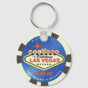 100 Dollar Poker Chip Blue Las Vegas Schlüsselanhä Schlüsselanhänger