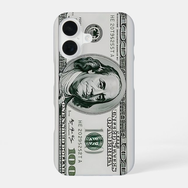 100-Dollar-Schein iPhone 16 Hülle (Rückseite)