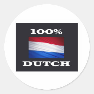 100% dUTCH Runder Aufkleber