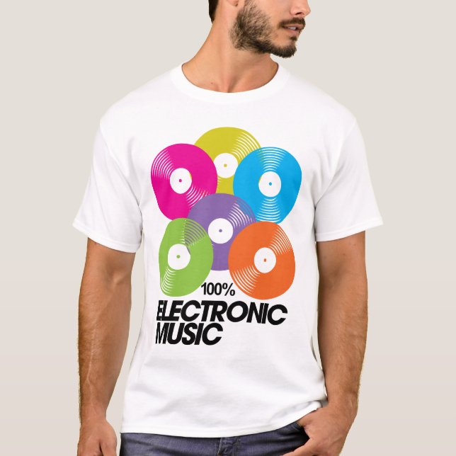 100% elektronische Musik T-Shirt (Vorderseite)