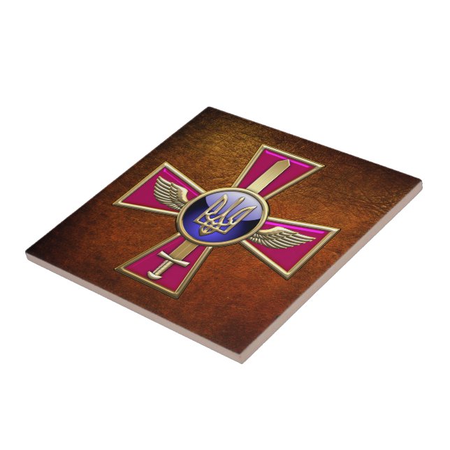 [100] Emblem der ukrainischen Luftwaffe Fliese (Seite)