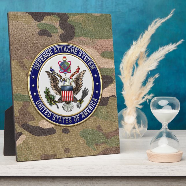 [100] Emblem des U.S. Defense Attaché System (DAS) Fotoplatte (Seite)