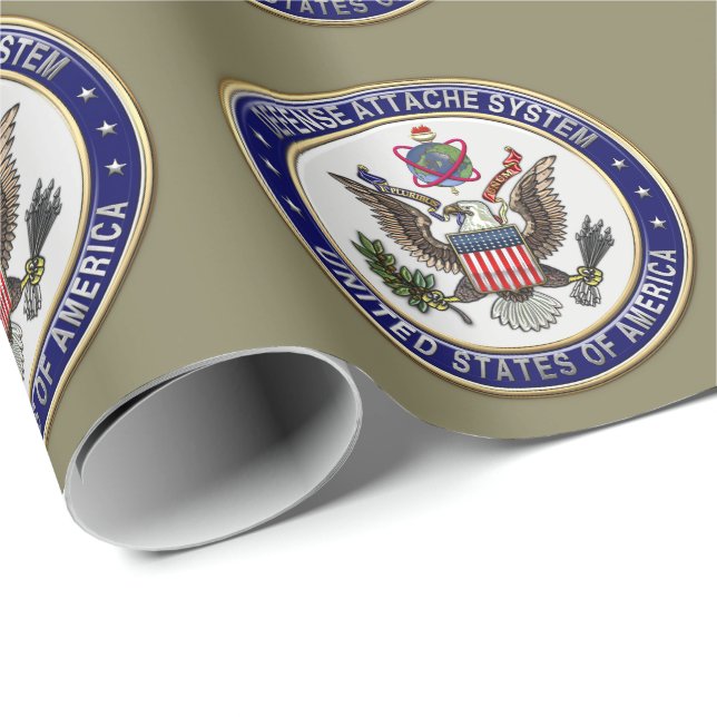 [100] Emblem des U.S. Defense Attaché System (DAS) Geschenkpapier (Rolleneckpunkt)