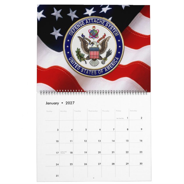 [100] Emblem des U.S. Defense Attaché System (DAS) Kalender (Jan 2027)
