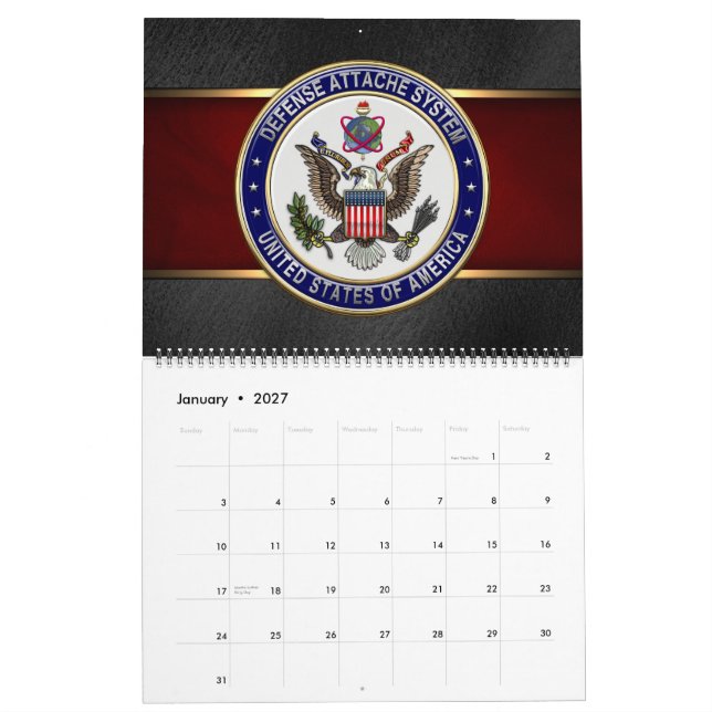 [100] Emblem des U.S. Defense Attaché System (DAS) Kalender (Jan 2027)