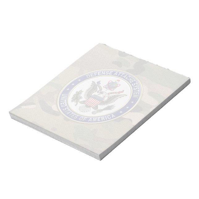 [100] Emblem des U.S. Defense Attaché System (DAS) Notizblock (Rotiert)