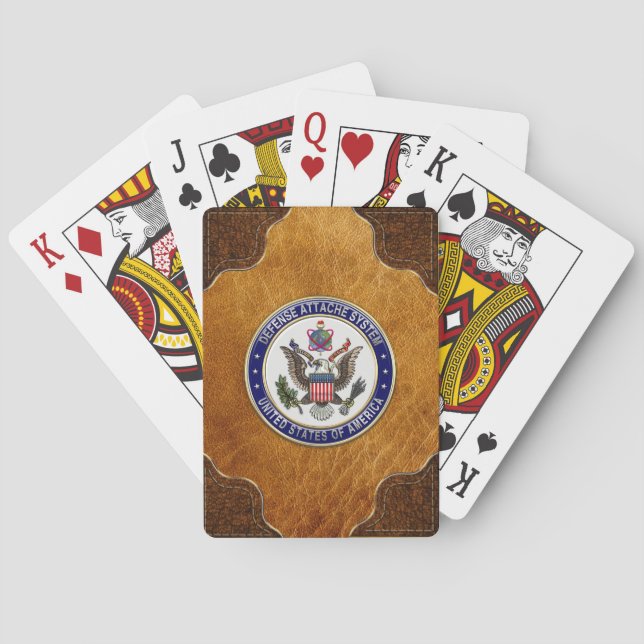 [100] Emblem des U.S. Defense Attaché System (DAS) Spielkarten (Rückseite)
