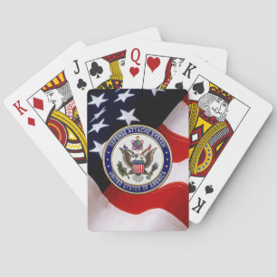 [100] Emblem des U.S. Defense Attaché System (DAS) Spielkarten
