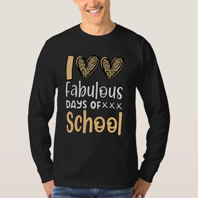 100 fabelhafte Schullehrer Niedlich Heart Le T-Shirt (Vorderseite)