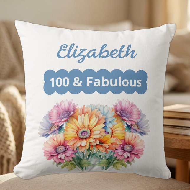 100 & fabelhafter Name gerbera Blume pink Kissen (Von Creator hochgeladen)