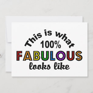 100% FABULOUS Einladung, anpassen Einladung