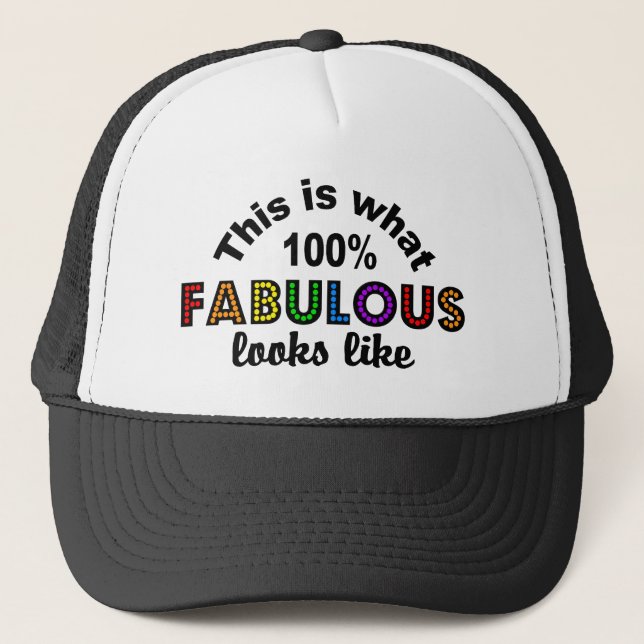 100% FABULOUS Hut - Farbe wählen Truckerkappe (Vorderseite)