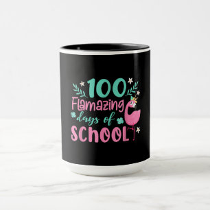 100 fantastische Schultage Funny Flaming Tasse
