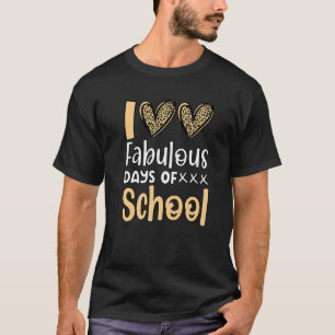 100 fantastische Schultage Lehrer Süßes Herz Le T-Shirt