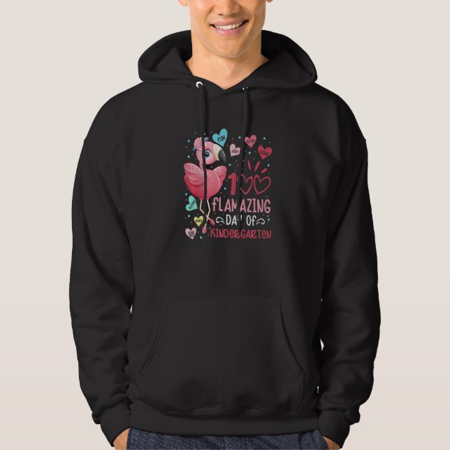 100 Flamazing Day of Kindergarten Flamingo 100 Day Hoodie (Vorderseite)
