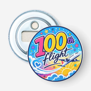 100. Flug farbenfrohes Flugzeug Reise Souvenir Flaschenöffner