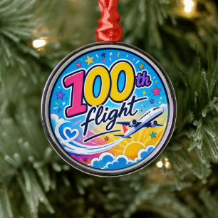 100. Flug farbenfrohes Flugzeug Reise Souvenir Ornament Aus Metall
