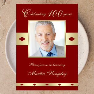 100. Foto Geburtstagsparty Einladung Burgund
